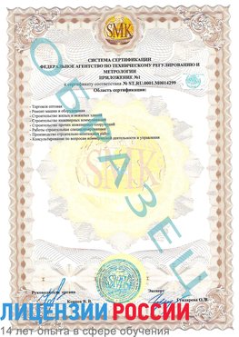 Образец сертификата соответствия (приложение) Большой Камень Сертификат ISO 14001