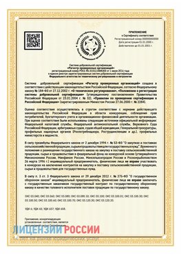 Приложение к сертификату для ИП Большой Камень Сертификат СТО 03.080.02033720.1-2020